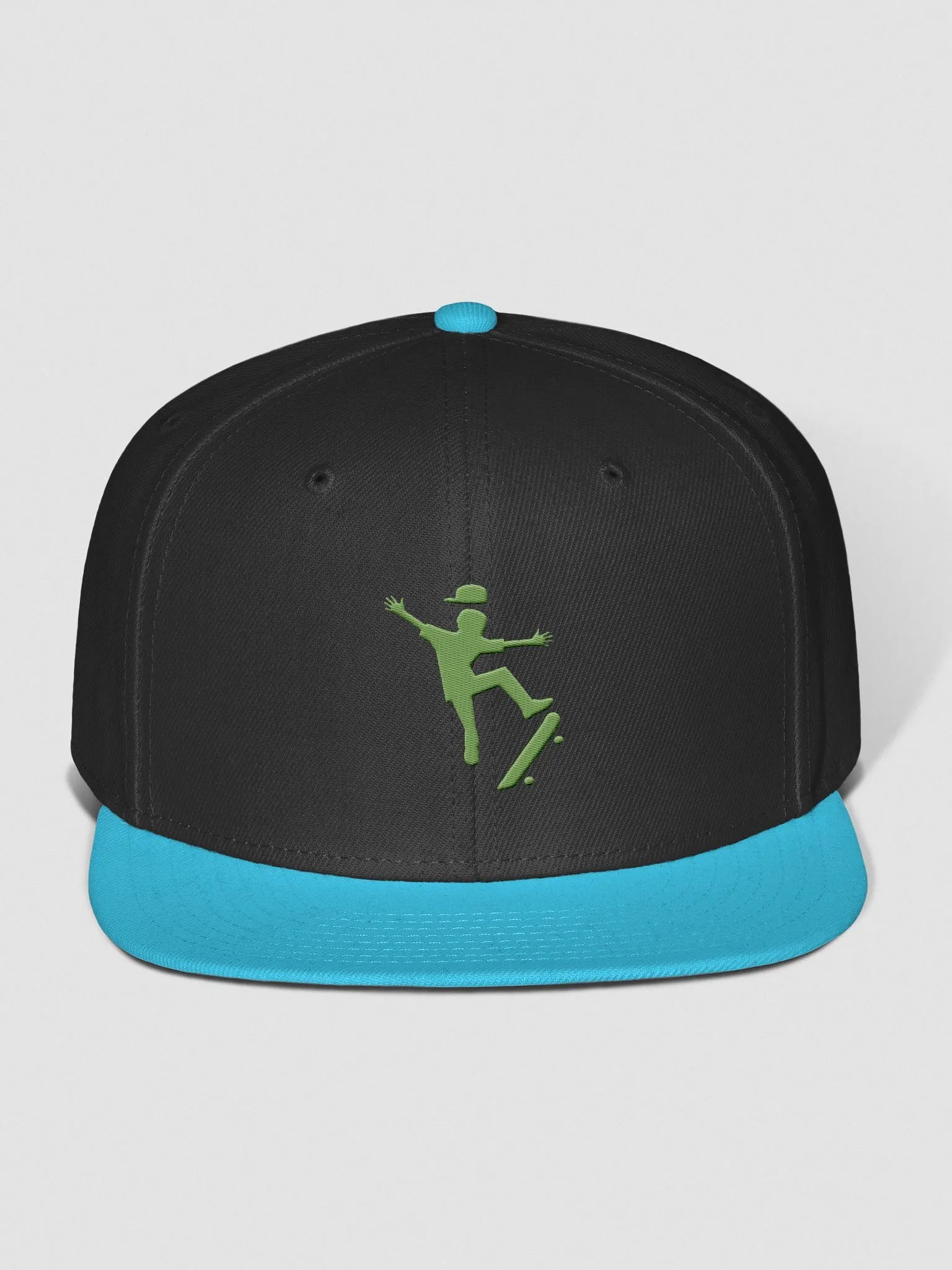 Dazzle Deck Black & Aqua Blue Baseball Cap product image (1)
