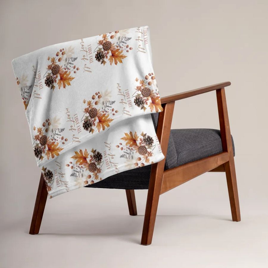 I Love Fall Most of All Blanket product image (3)