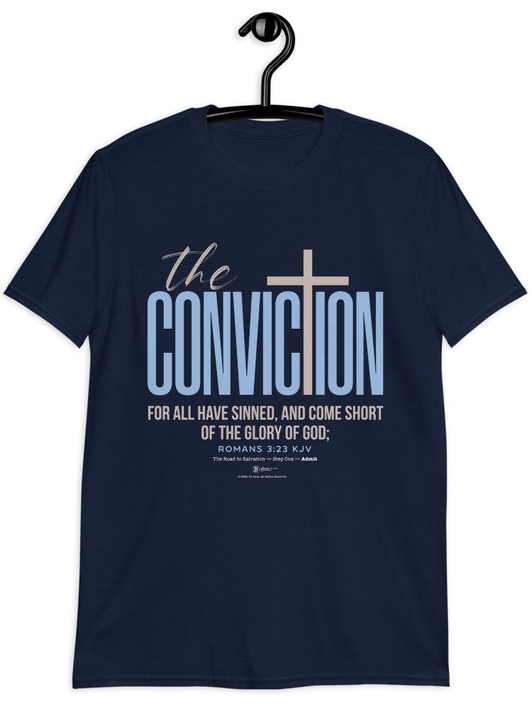 T-Shirt, The Road to Salvation, Step 1, CONVICTION/Admit, Short-Sleeve Unisex T-Shirt product image (3)