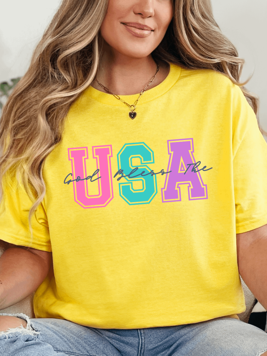 GOD Bless The USA T-shirt, Summer Vibes product image (1)