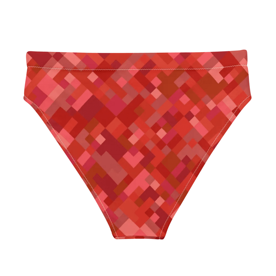 Colorful Mosaic Pattern Design High Waisted Bikini Bottom - v4 product image (1)