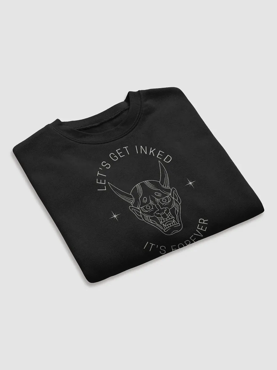 "Let’s Get Inked" Oni Mask Cropped Sweater product image (7)
