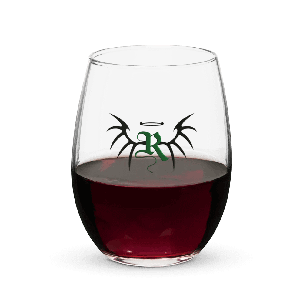 RafaZafar Logo Stemless Wineglass (green) product image (5)