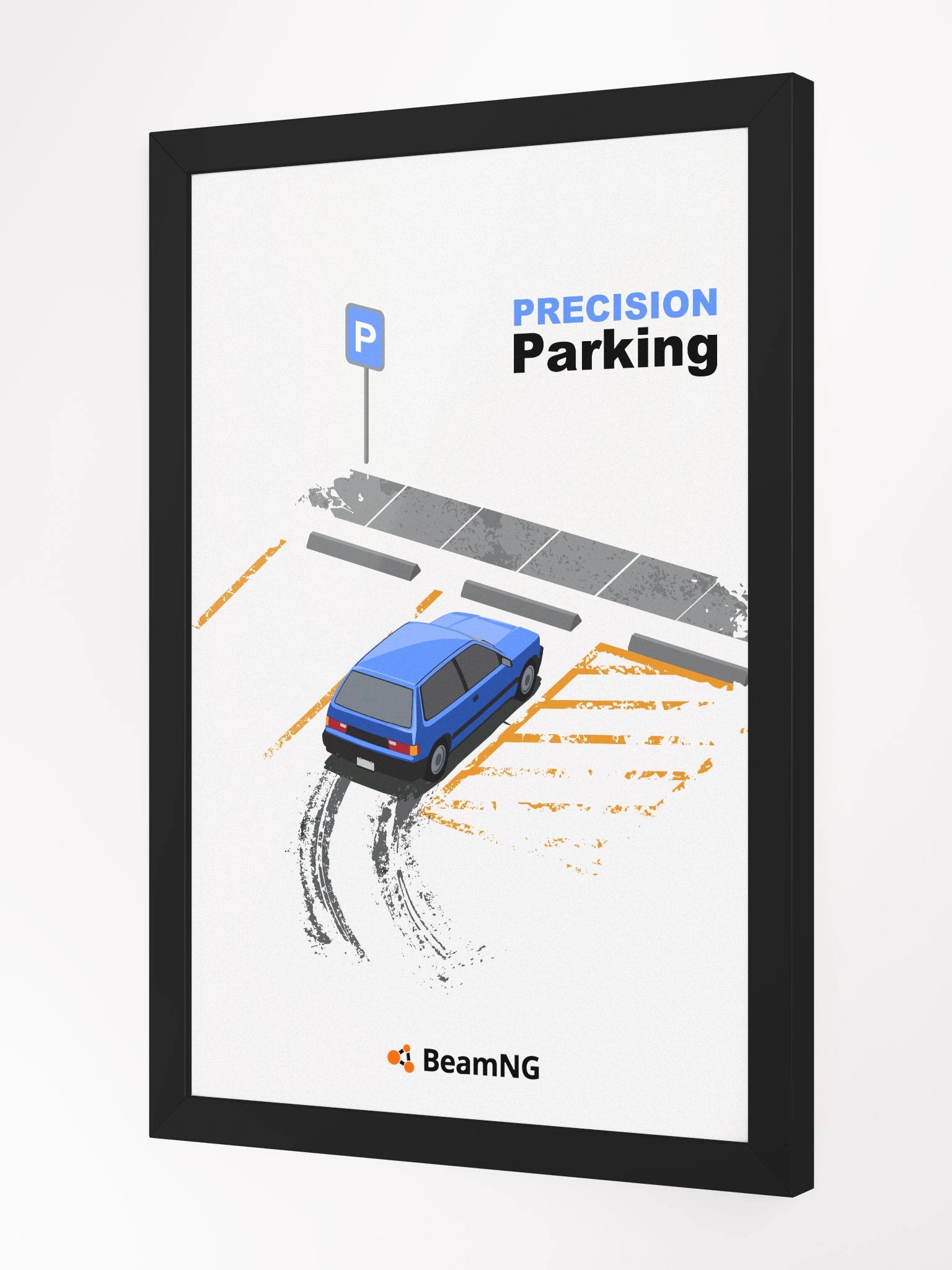 Framed Poster: Precision Parking Stylized product image (3)
