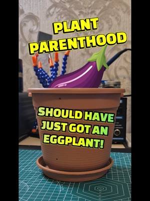 Plant Parenthood: Would an Eggplant Be Better? #plants #plantbased #funnytiktok #plantsoftiktok #arduino #electronics