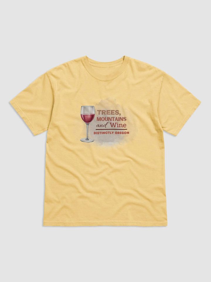 Trees, Mountains and Wine: Distinctly Oregon Garment Dyed Heavy T-shirt product image (1)