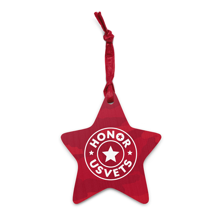 HONORUSVETS - RED STAR ORNAMENT product image (1)
