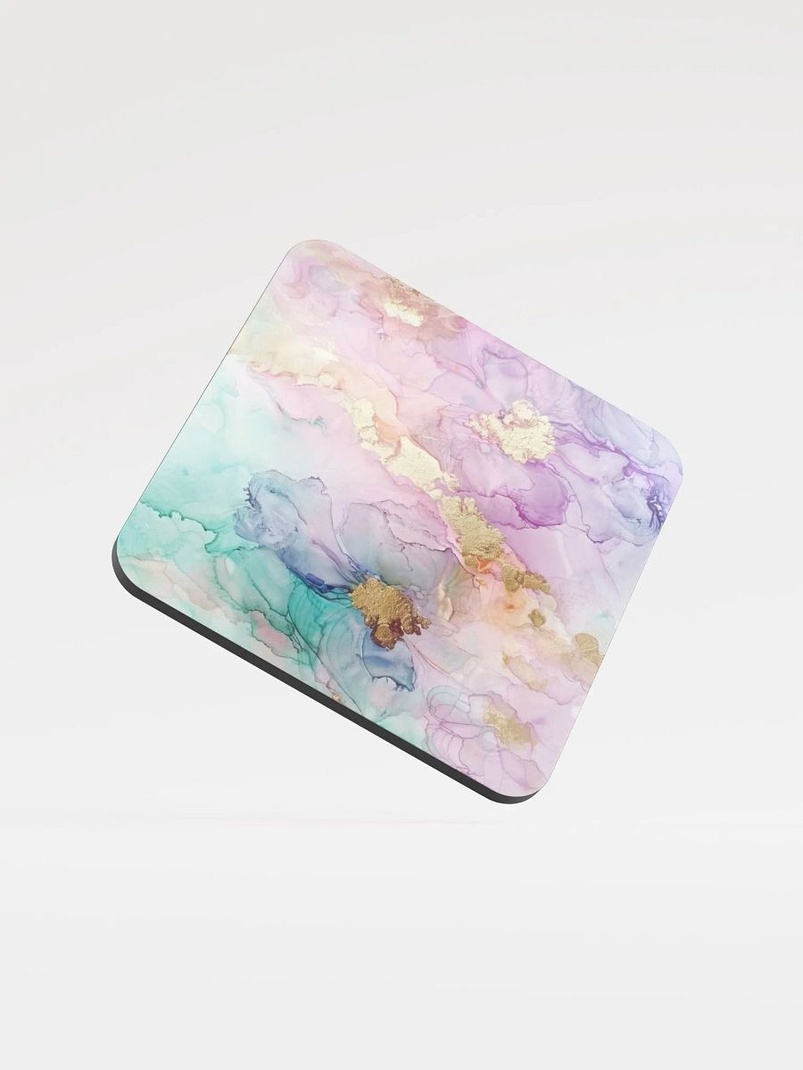 Multicolor Alcohol Ink Glossy Cork Coaster by Treasure Pie product image (3)