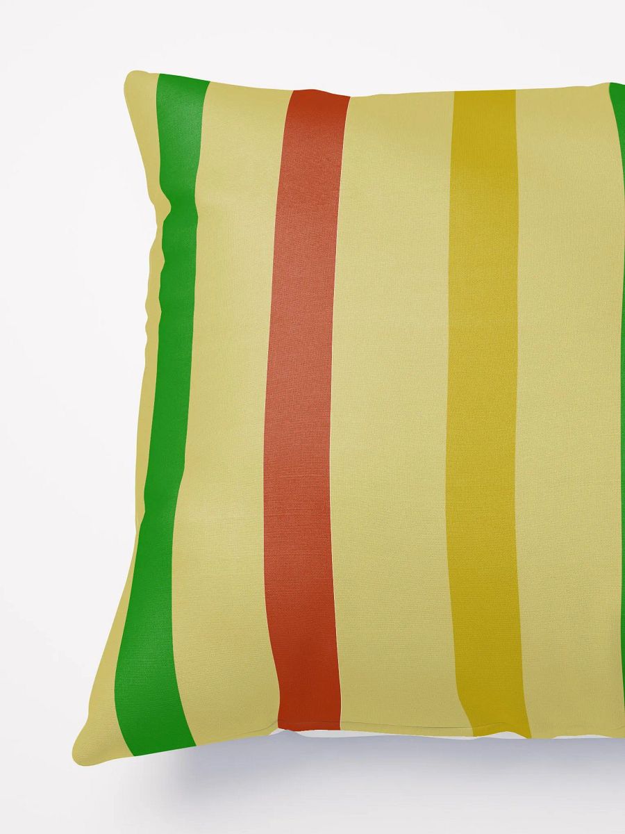 Gold, Red and Green Stripes Throw Pillow product image (6)