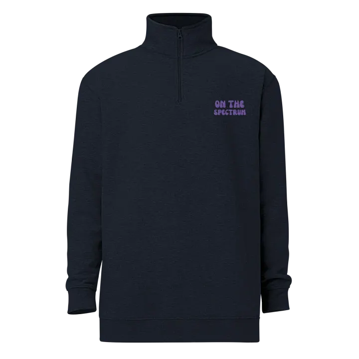 ON THE SPECTRUM (purple) embroidered quarter zip product image (11)