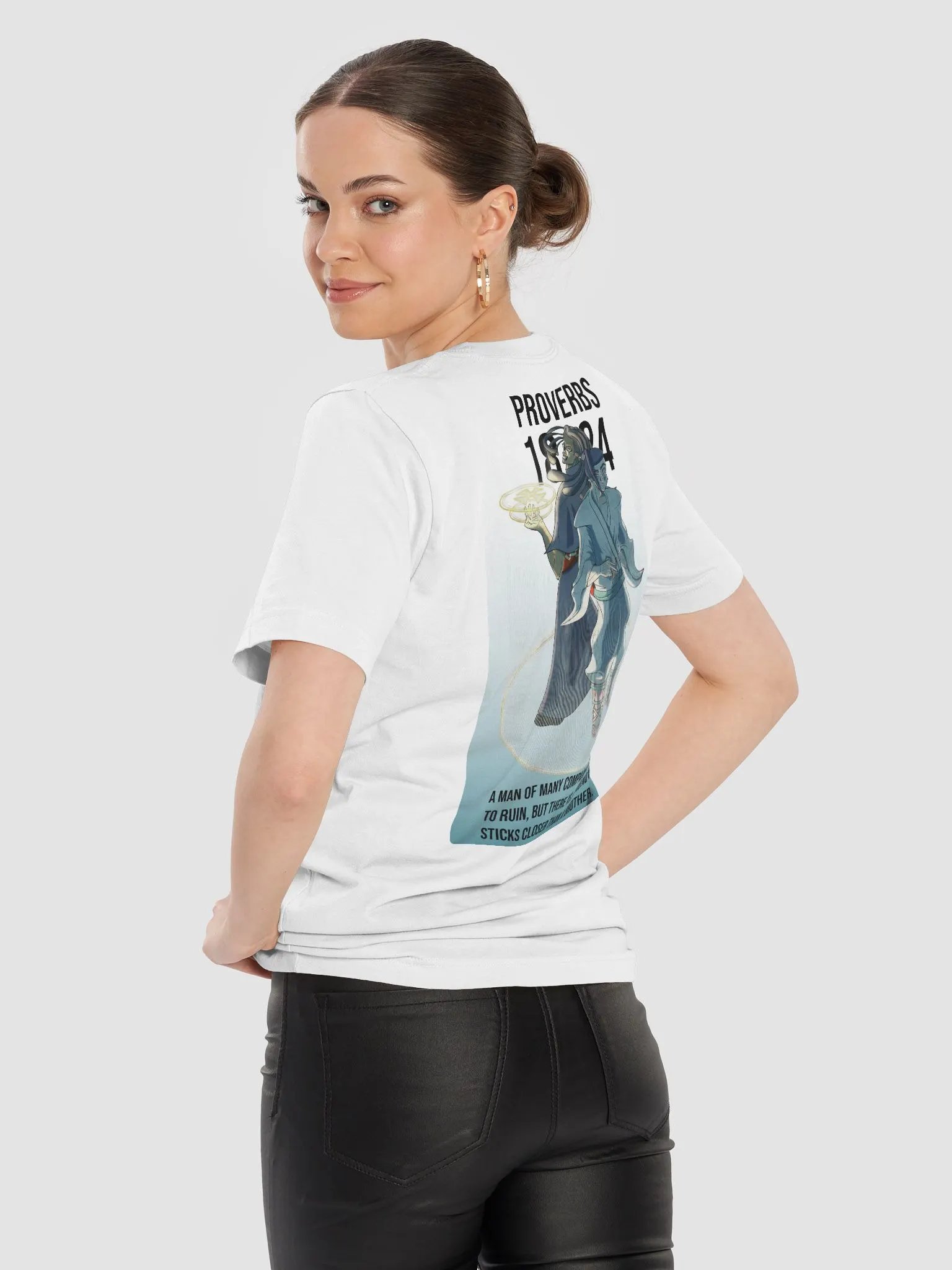 P1824 - Closer Than Brothers Graphic Long Tee product image (19)