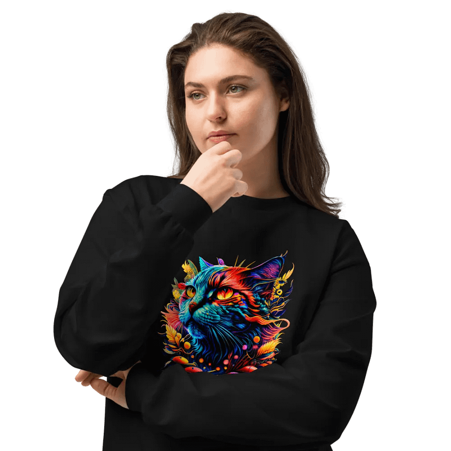 [Trippy Cat] Unisex Premium Heavyweight Long Sleeve Shirt product image (10)