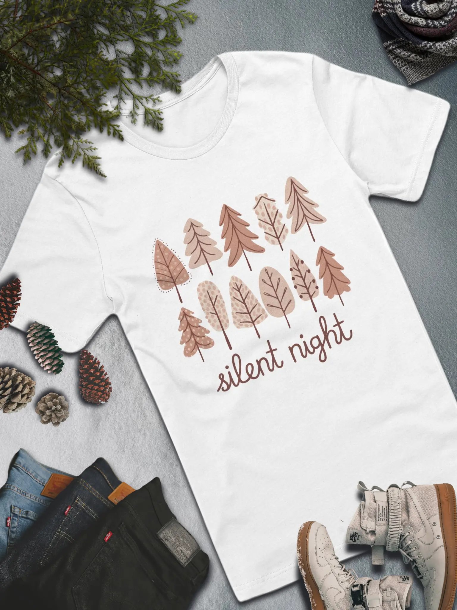 Silent Night T-Shirt – Tranquil Holiday Fashion product image (1)