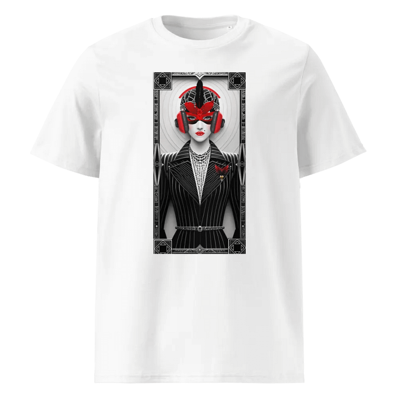 Tune into your Power Masked Unisex Organic Cotton T-Shirt.