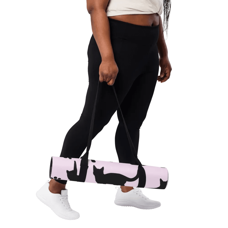 Yoga Mat with Cat Silhouette Design: Non-Slip and Eco-Friendly product image (11)