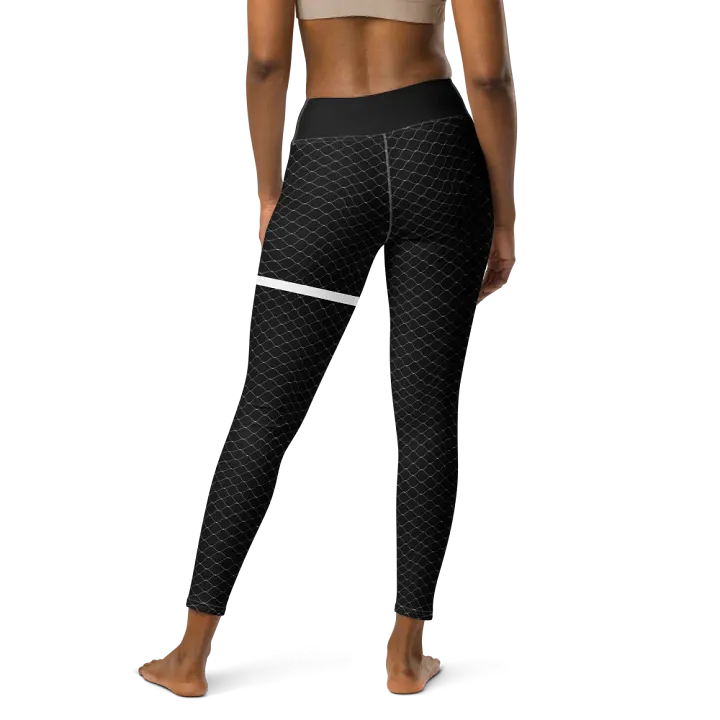 fishnet tech leggings black - 82% polyester product image (2)
