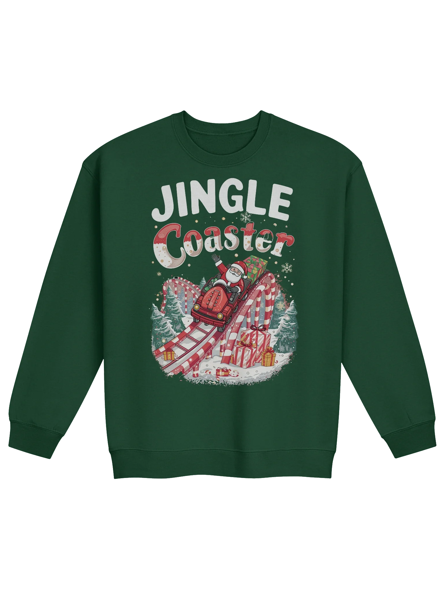 Jingle Coaster Sweatshirt – Funny Santa Christmas Roller Coaster Ride Pullover product image (1)