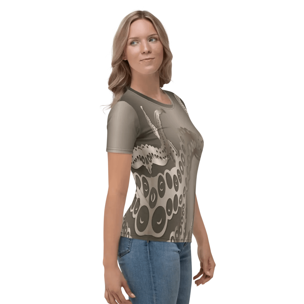 Octopus Tentacles Bronze All Over Print T-shirt product image (4)
