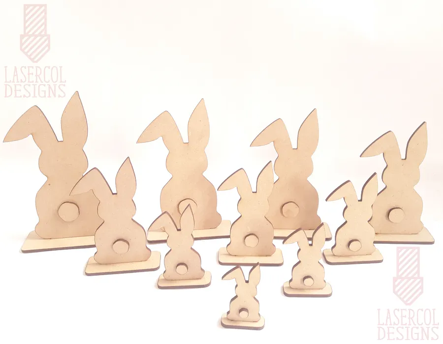 Easter Bunny With Stand (Ten sizes) - Laser Cut Files product image (8)