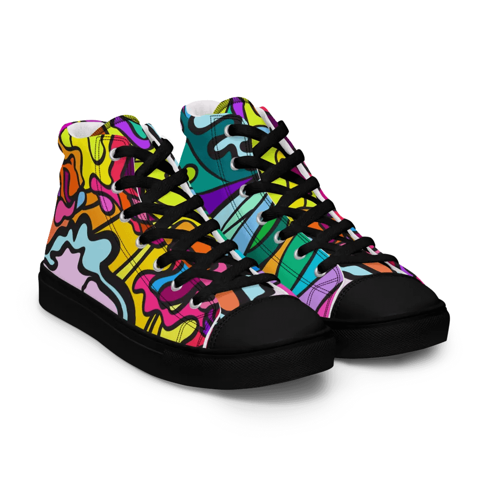Vibrant Wave Women's High Tops - Wave at Sunset product image (8)