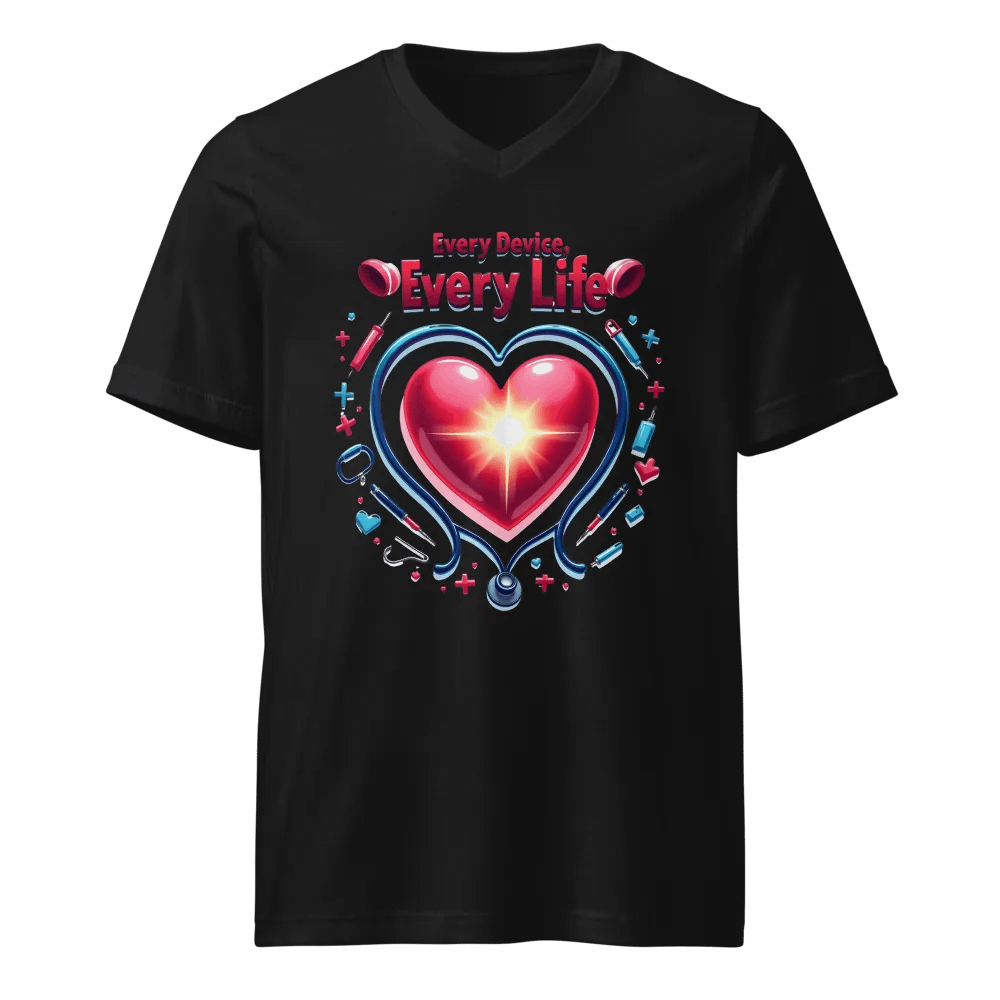 EVERY DEVICE EVERY LIFE V-Neck Tee product image (1)