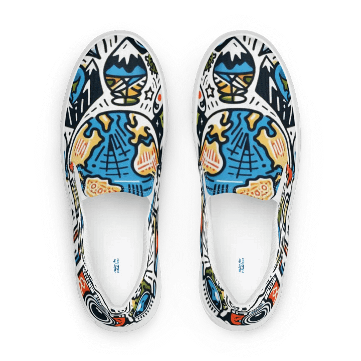 Women's Slip-On Canvas Shoes | AI-Designed Travel Icons product image (2)