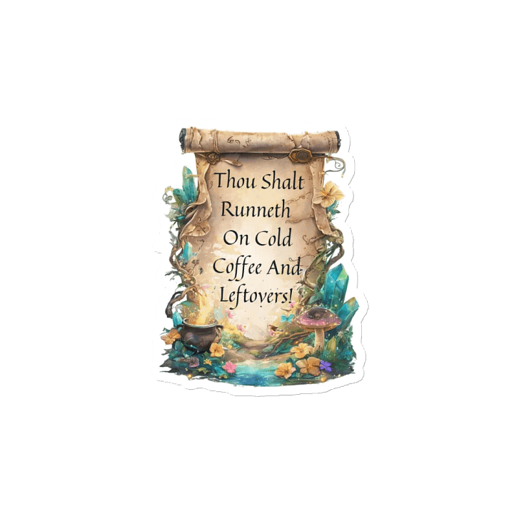 Cold Coffee & Leftovers Funny Mom Magnet – Sarcastic Fairytale Fridge Decor product image (2)