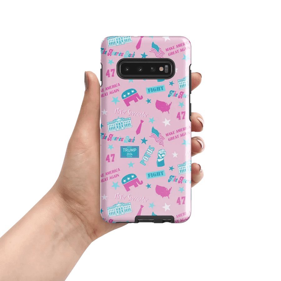 Trump 2024 Election-Themed Patriot Make America Great Again Pink Pattern Phone Case for Samsung product image (55)