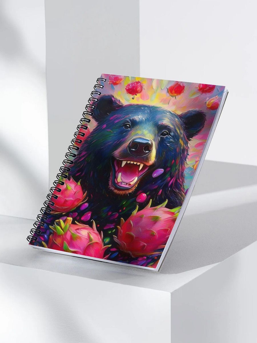 Dragonfruit Bear Spiral Notebook product image (3)
