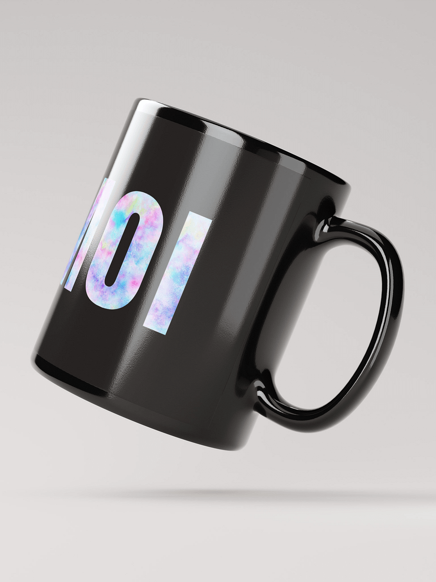 Mug Noir Toi et Moi - Décor abstrait arc-en-ciel - Cadeau couple product image (2)
