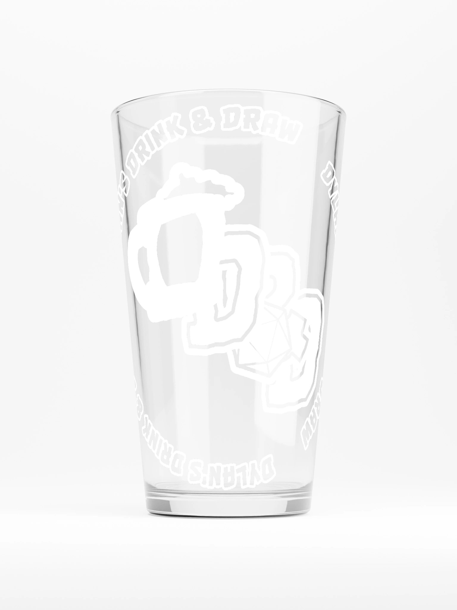 Dylan's Drink & Draw Pint Glass product image (1)
