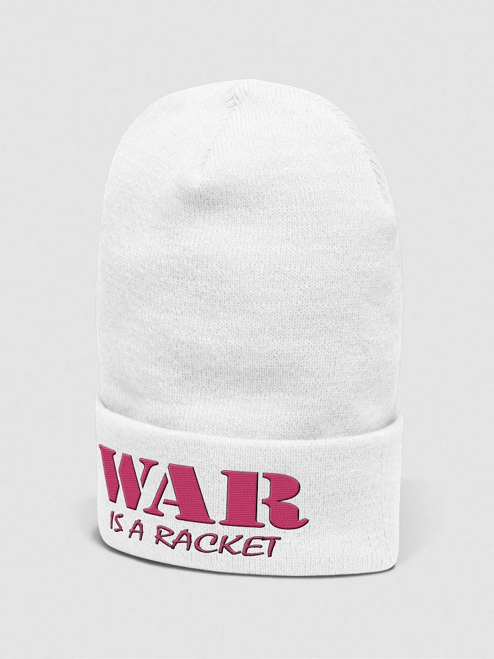 War Is A Racket - Pink - Yupoong Cuffed Beanie product image (2)