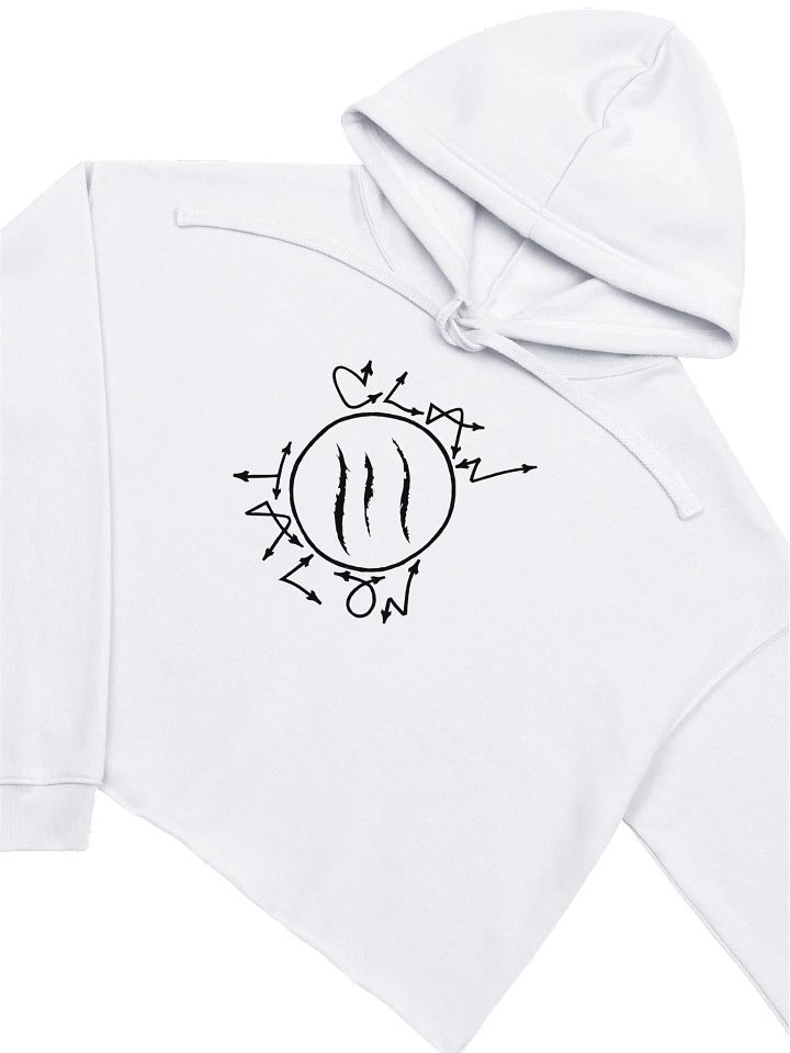 Clan Talon Croptop Hoodie White product image (2)