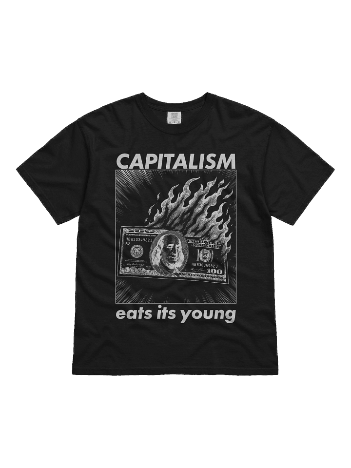 Capitalism Eats its Young Dark-Mode Tee product image (1)