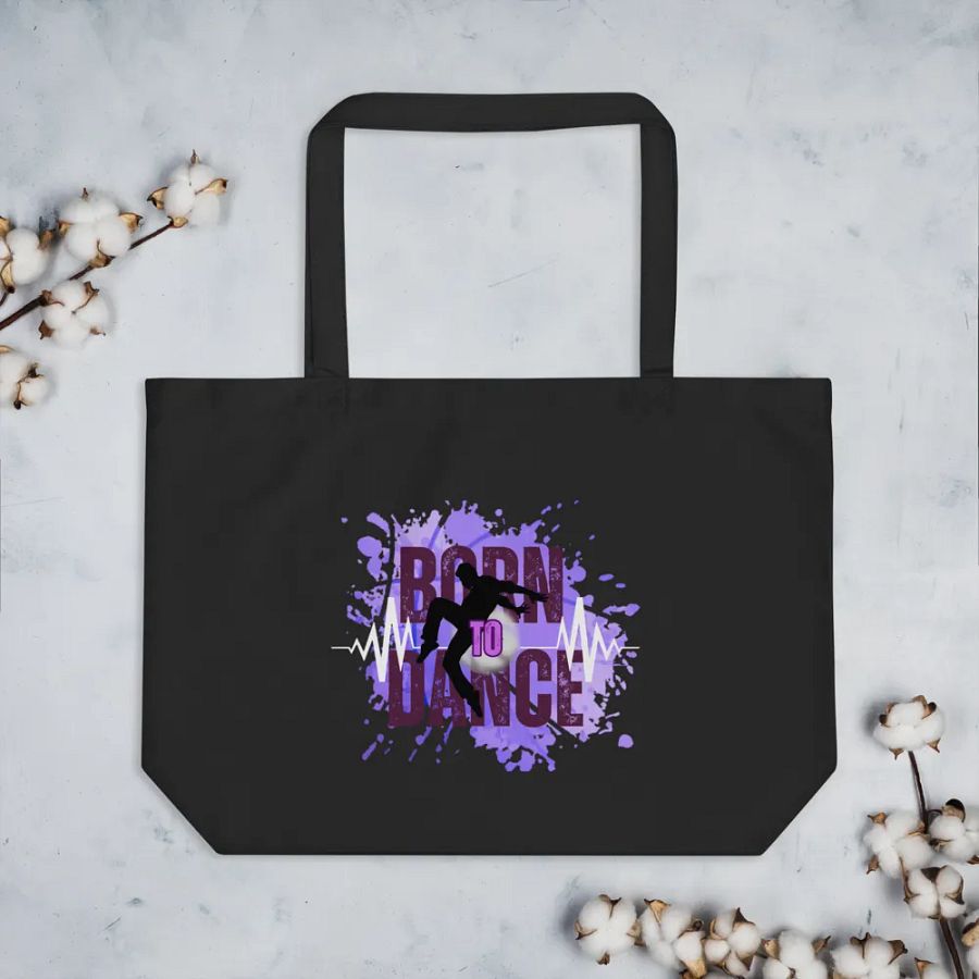 Born to Dance His Silhouette Rectangular Tote Bag product image (4)