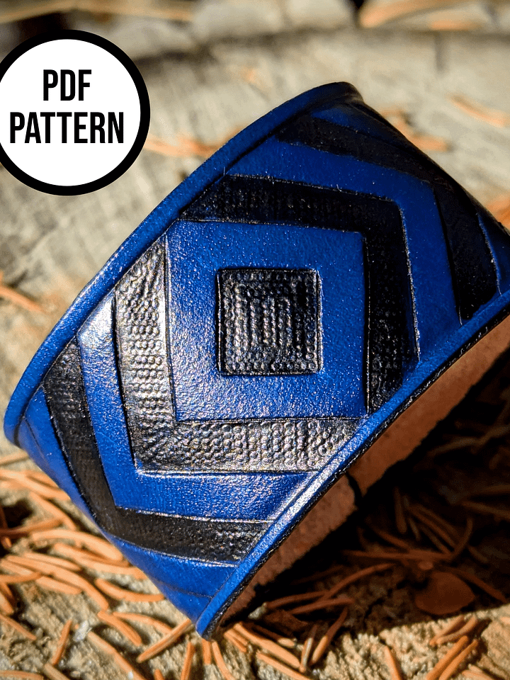 Mountain King Leather Cuff Pattern - Everyday Cosplay PDF Pattern for Leatherwork product image (1)