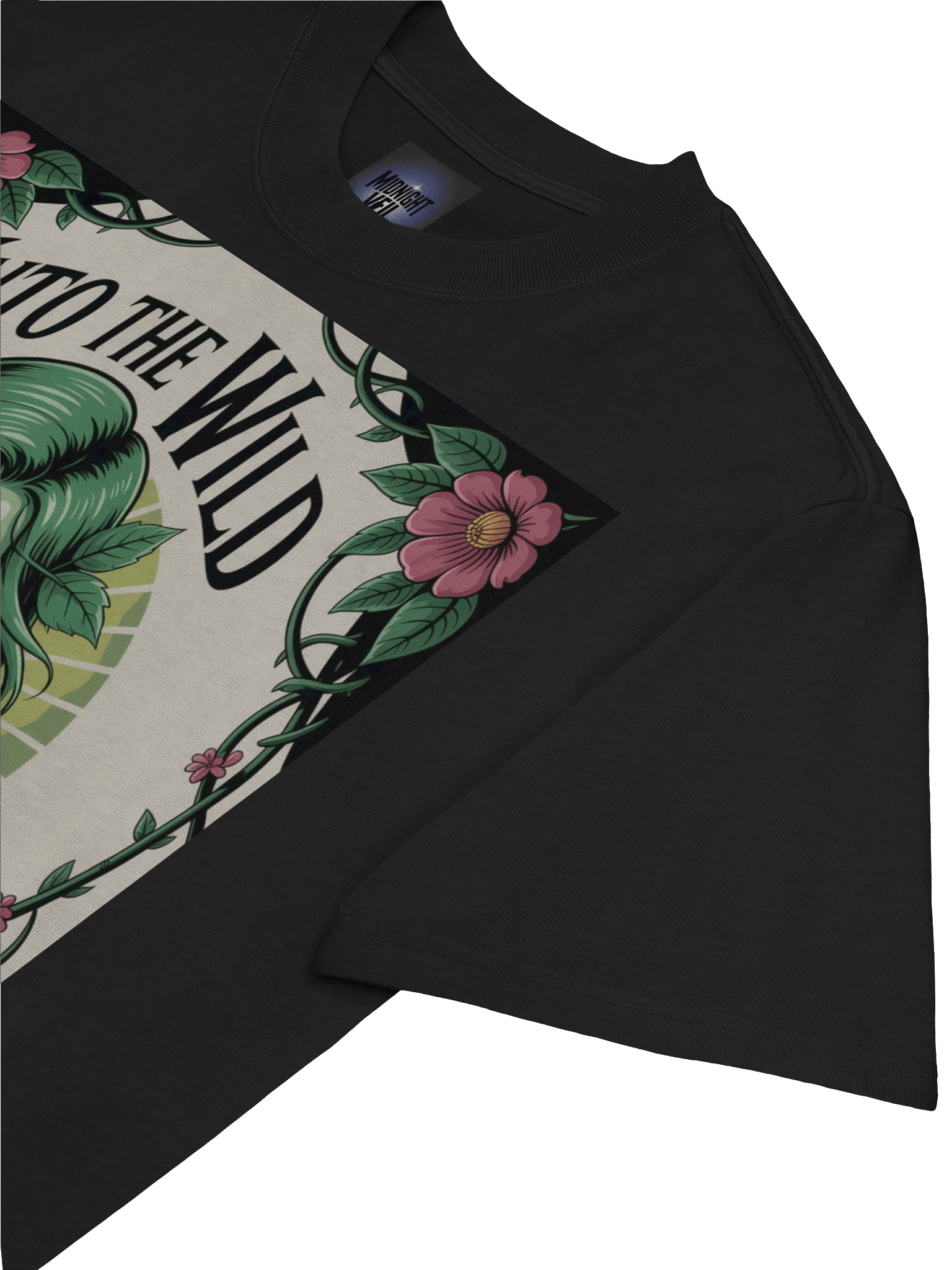 Into the Wild: Poison Ivy Enchanted Bloom Oversized Faded Unisex T-Shirt product image (7)