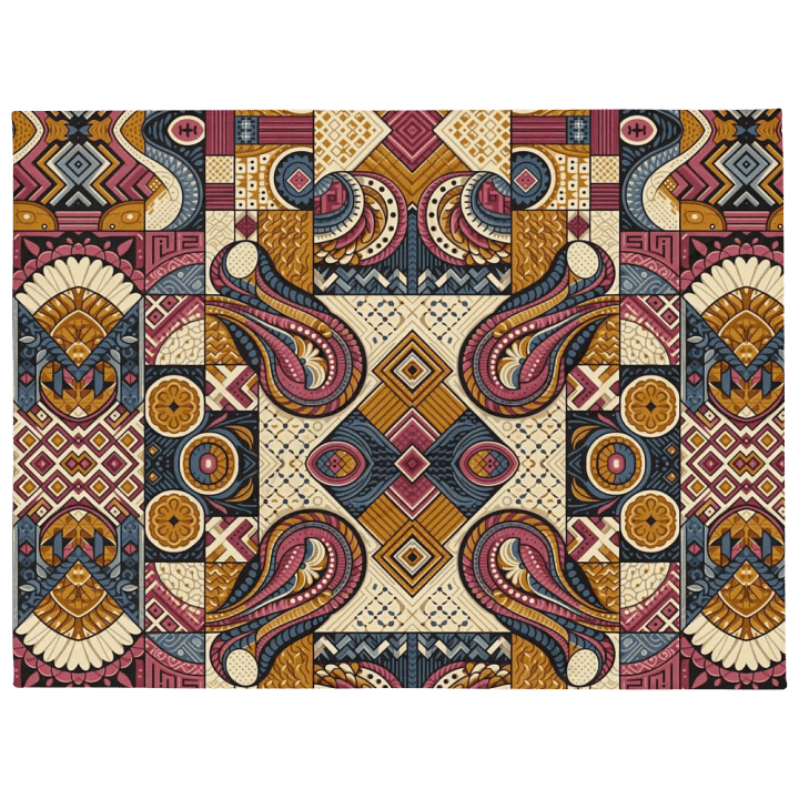 Maximalist Art Throw Blanket – Boho Eclectic Luxe product image (2)