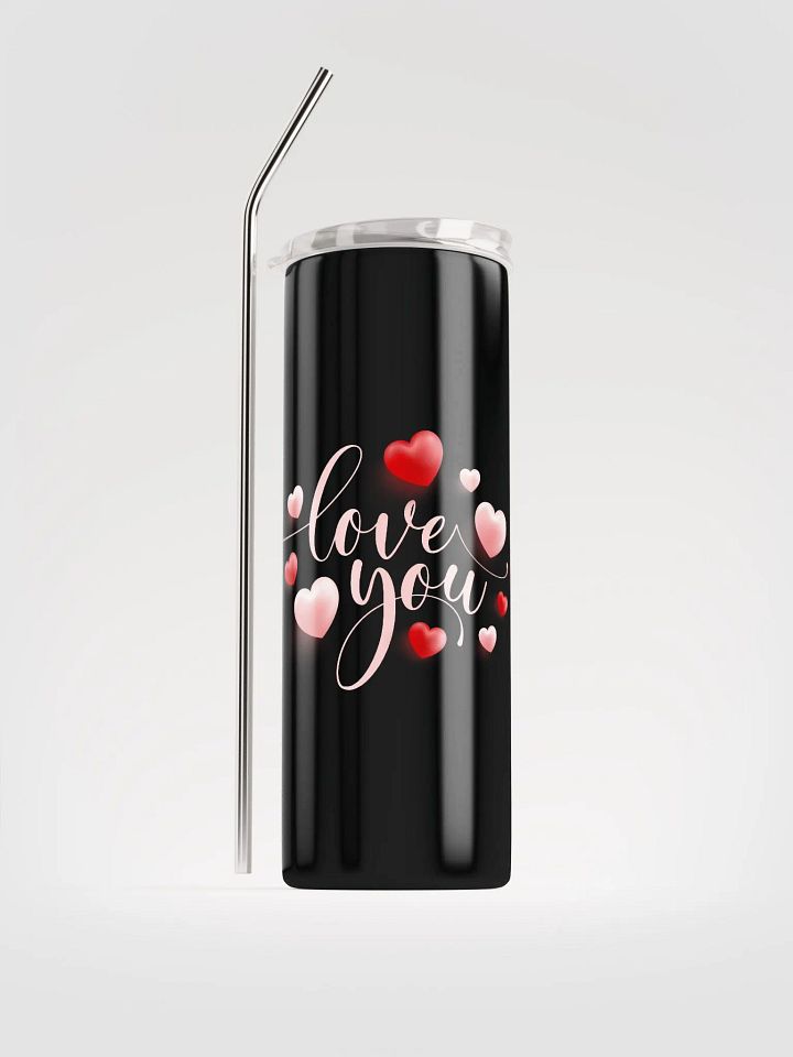 Love You Hearts Stainless Steel Tumbler: Share Love in Every Sip product image (1)