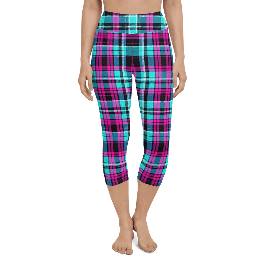 ZABU 90s tartan Yoga Capri Leggings product image (5)