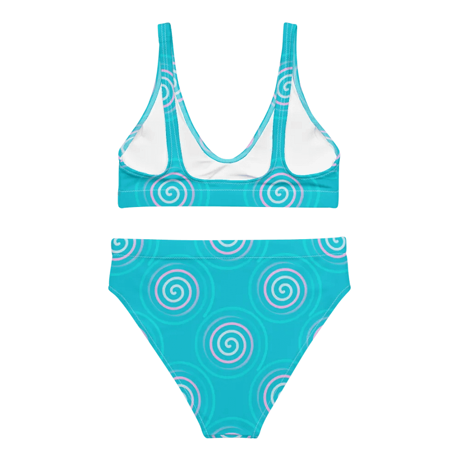 Beautiful Minimalist Ocean Swirl Pattern High Waisted Bikini product image (6)
