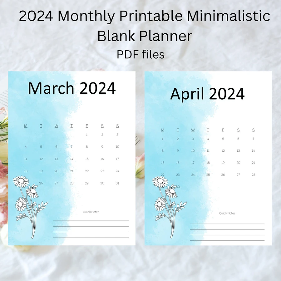 2024 Monthly Minimalist Digital Planner product image (1)