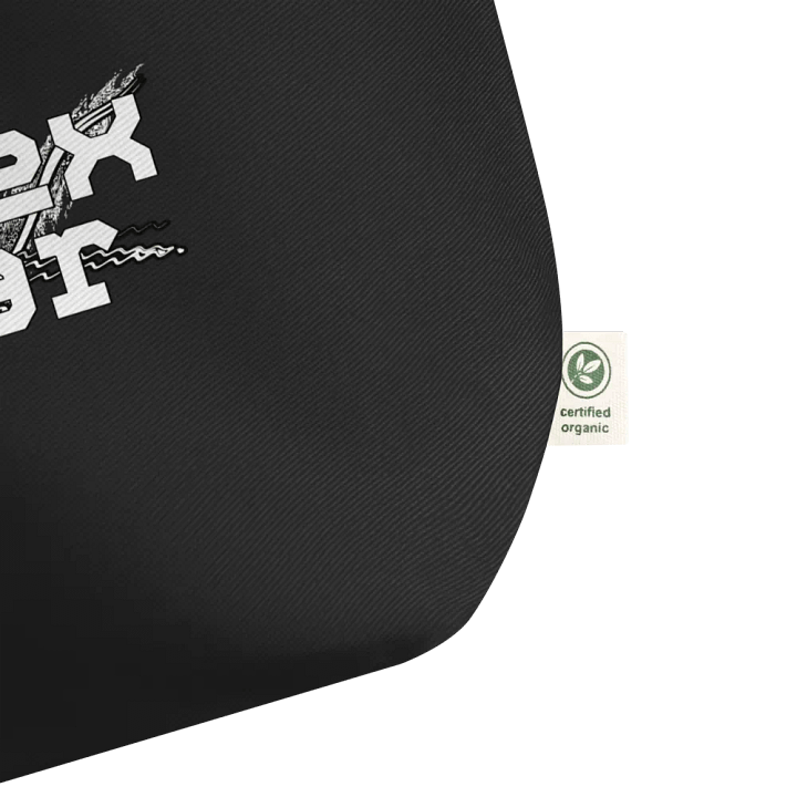 Organic Cotton Tote - Black - White HApex Gear White Logo product image (2)