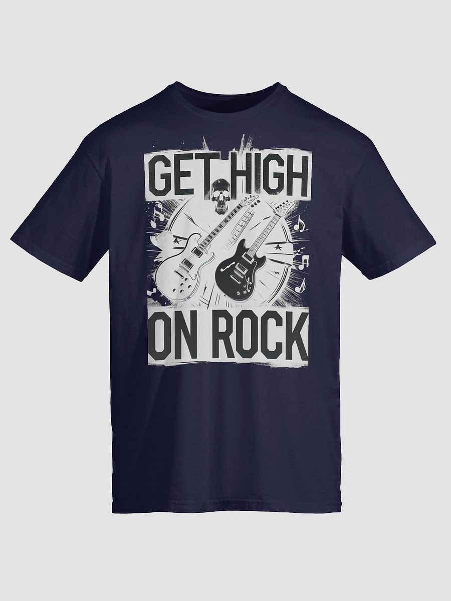 Rock Music-Inspired T-Shirt – Bold 'GET HIGH ON ROCK' Design, Unisex Fit product image (1)