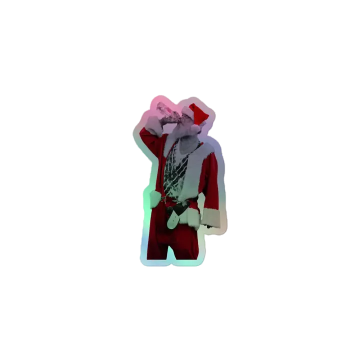 Bad Santa Holographic Sticker product image (1)