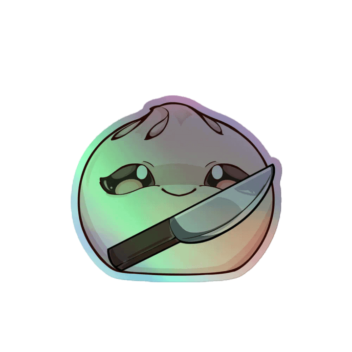 Knife Bun Holographic Sticker product image (2)