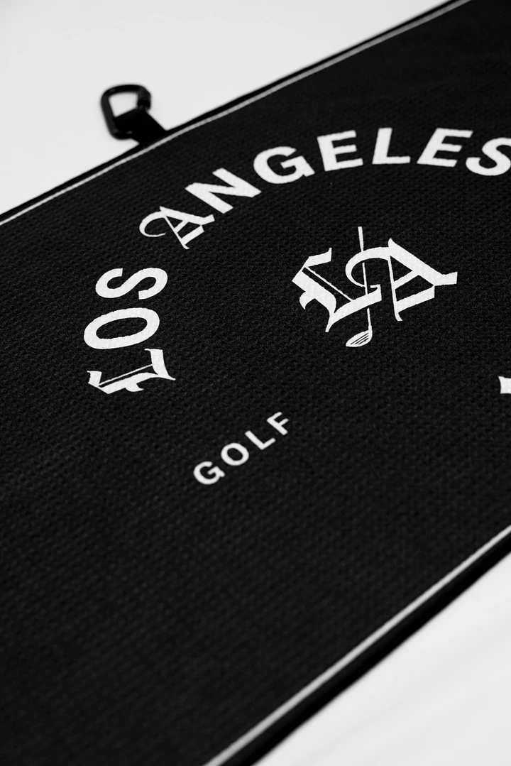 LAGC Black Double-Sided Golf Towel product image (1)