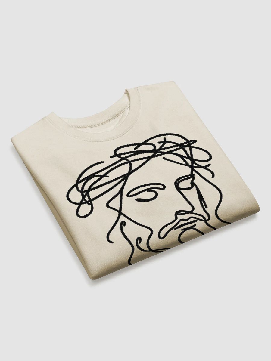 Jesus Line Art - Faith-Inspired Classic Crewneck Sweatshirt product image (21)