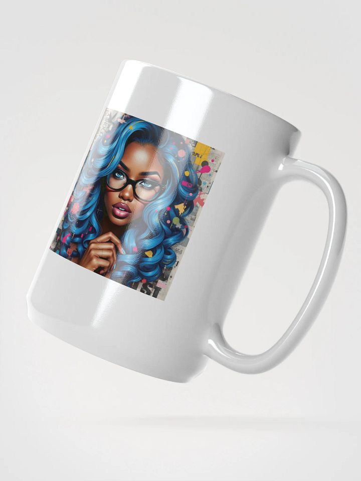 Vibrant Blue Hair Glasses Mug product image (2)