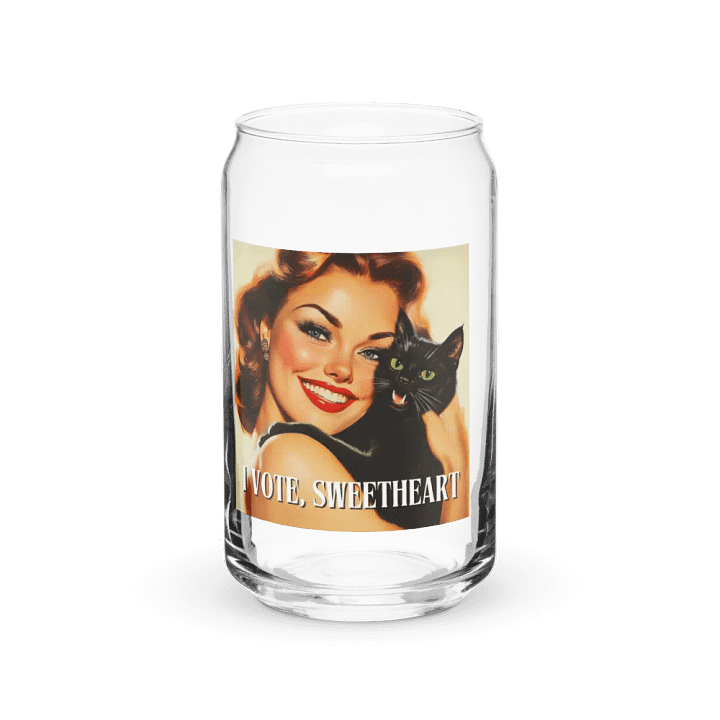 I Vote Sweetheart Can-Shaped Glass product image (1)